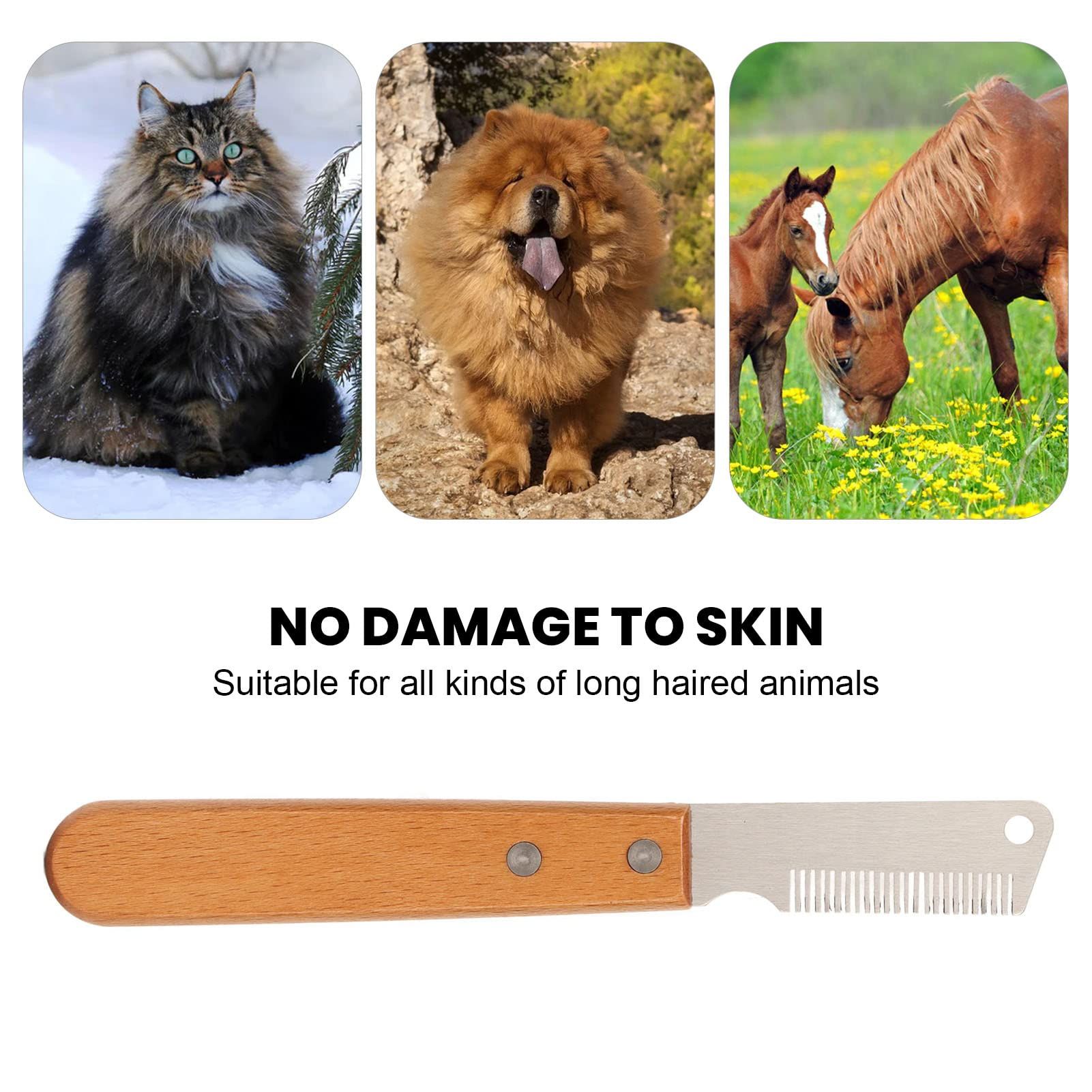 Shedding Blade for Dogs, Professional Dog Grooming Hand Stripping Knife view 3