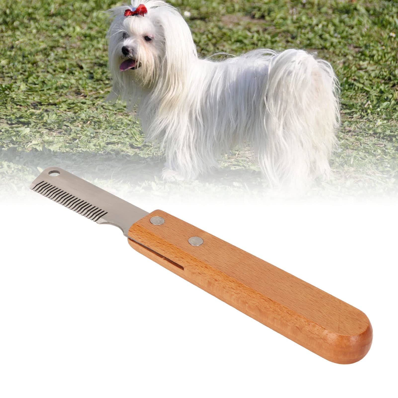 Shedding Blade for Dogs, Professional Dog Grooming Hand Stripping Knife view 5