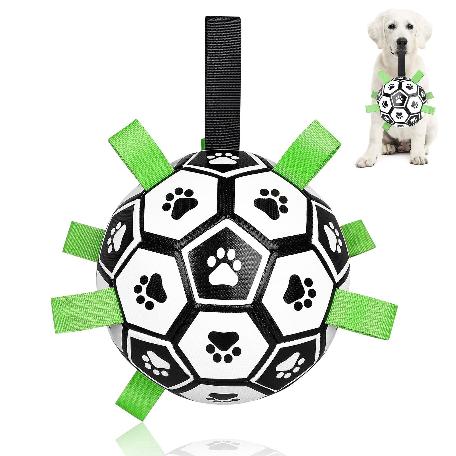 Dog Toys Soccer Ball with Straps