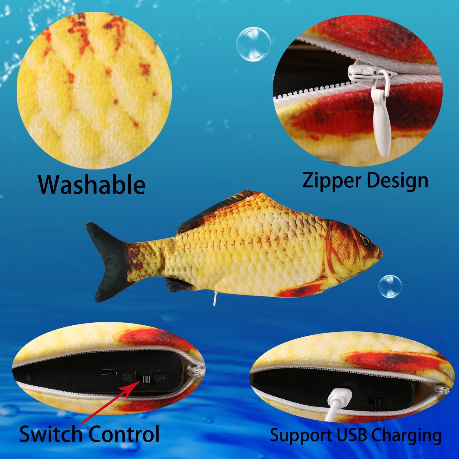Electric Moving Dog Fish Toy view 3