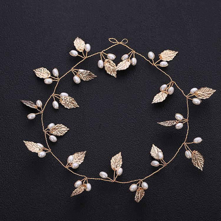 1pc Leaf Soft Chain Headband Hair Decorations Headwear Alloy Leaf Wedding