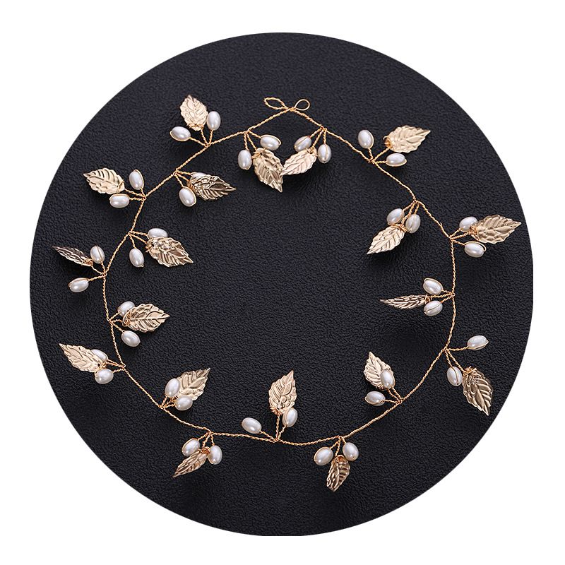 1pc Leaf Soft Chain Headband Hair Decorations Headwear Alloy Leaf Wedding view 4