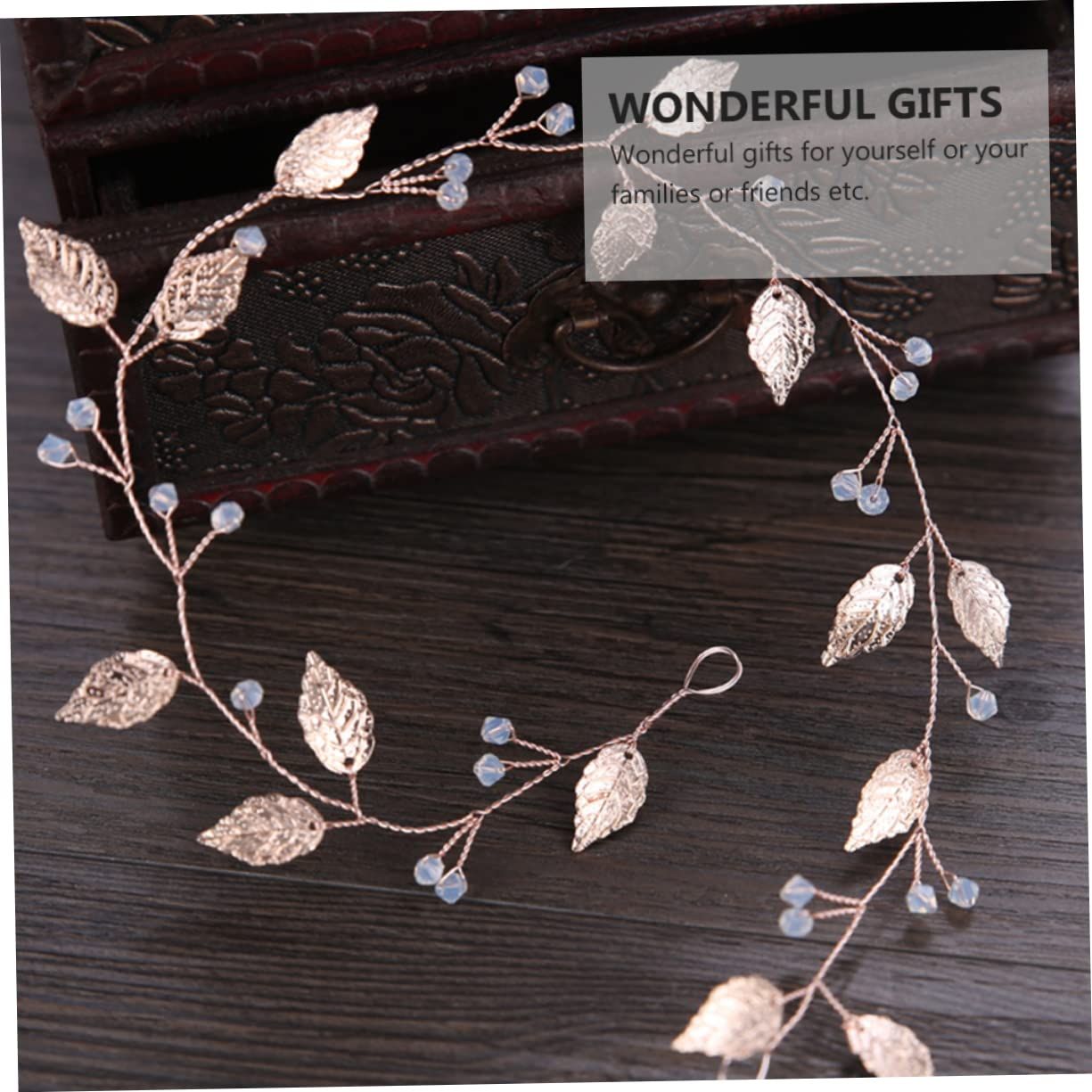 1pc Leaf Soft Chain Headband Hair Decorations Headwear Alloy Leaf Wedding view 5