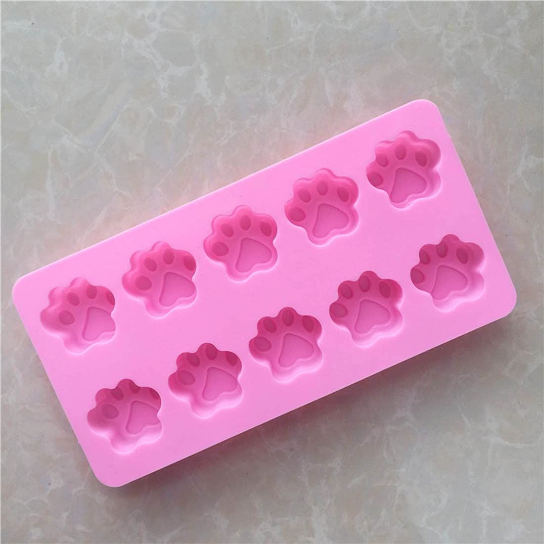 Silicone Ice Tray Mini Animal Dog Cat Paw Print Cupcake Muffin Baking Cup Mold view 2
