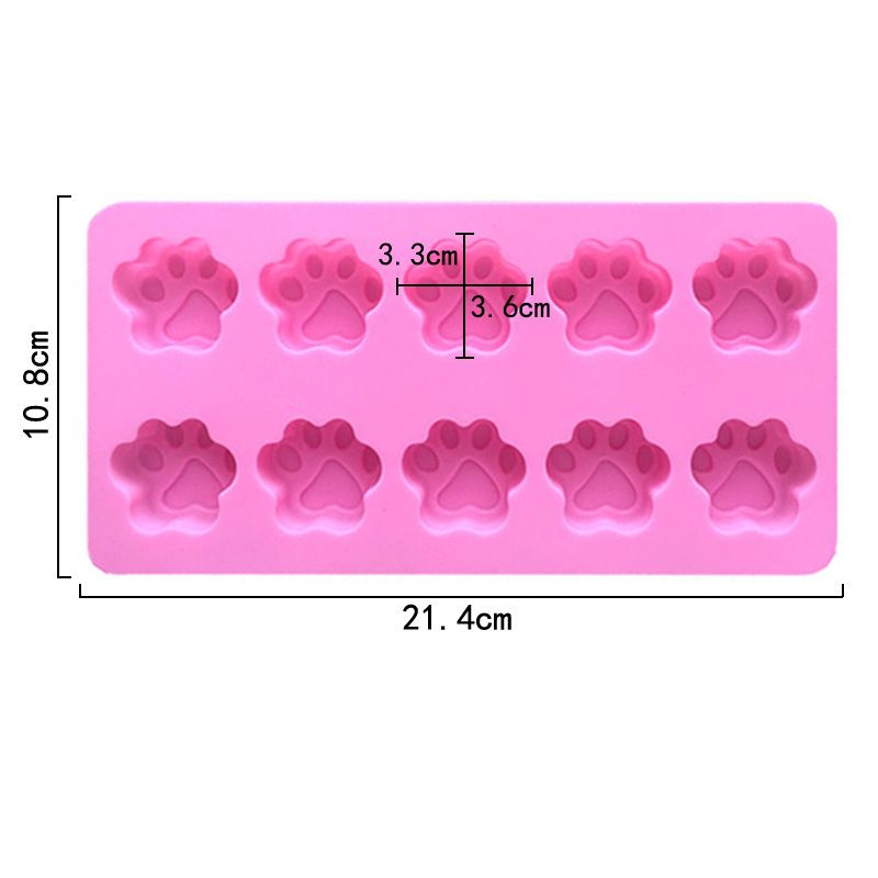 Silicone Ice Tray Mini Animal Dog Cat Paw Print Cupcake Muffin Baking Cup Mold view 5