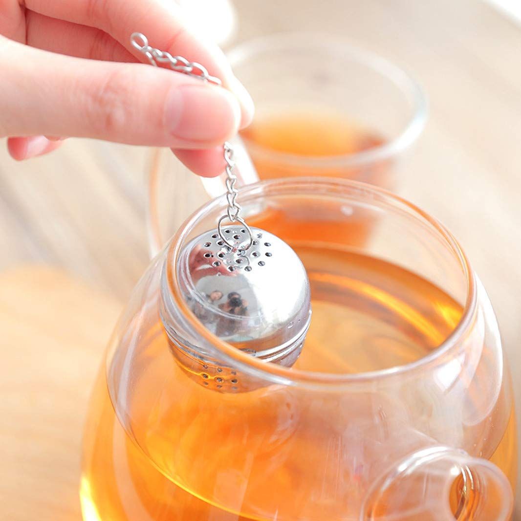 2 pcs Stainless Steel Ball Shape Tea Infuser Ball Tea Infuser Tea Leaf Filter view 3