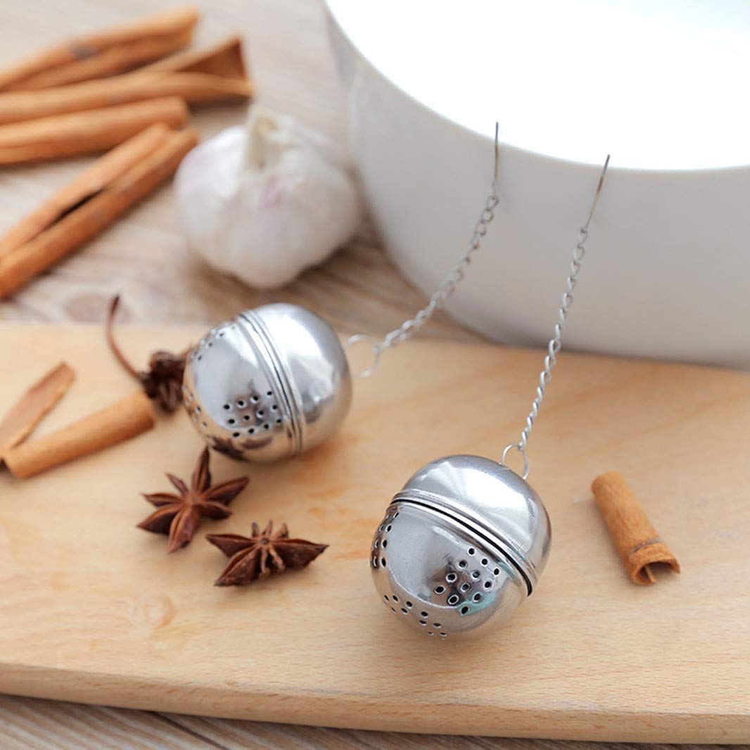 2 pcs Stainless Steel Ball Shape Tea Infuser Ball Tea Infuser Tea Leaf Filter view 4