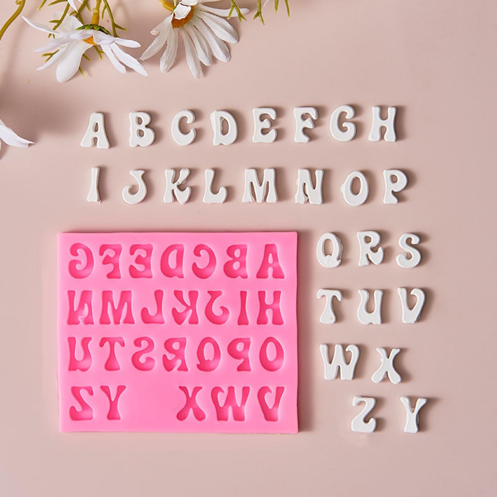 Silicone Candy, Alphabet Baking Cake Chocolate 3D Letters Molds and Numbers view 2