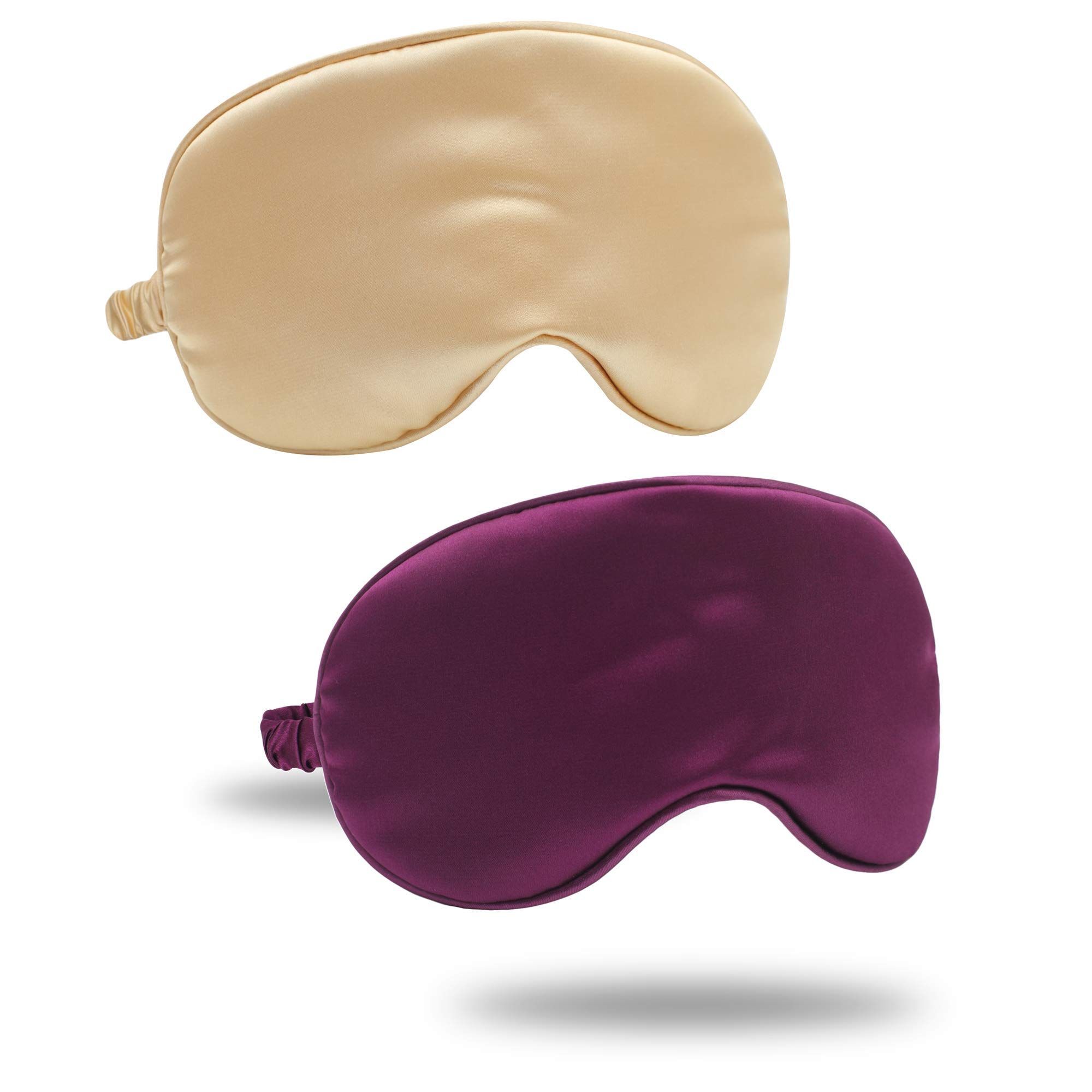 Silk Satin Sleep Mask with Elastic Strap Travel Eye Sleeping Blindfold for