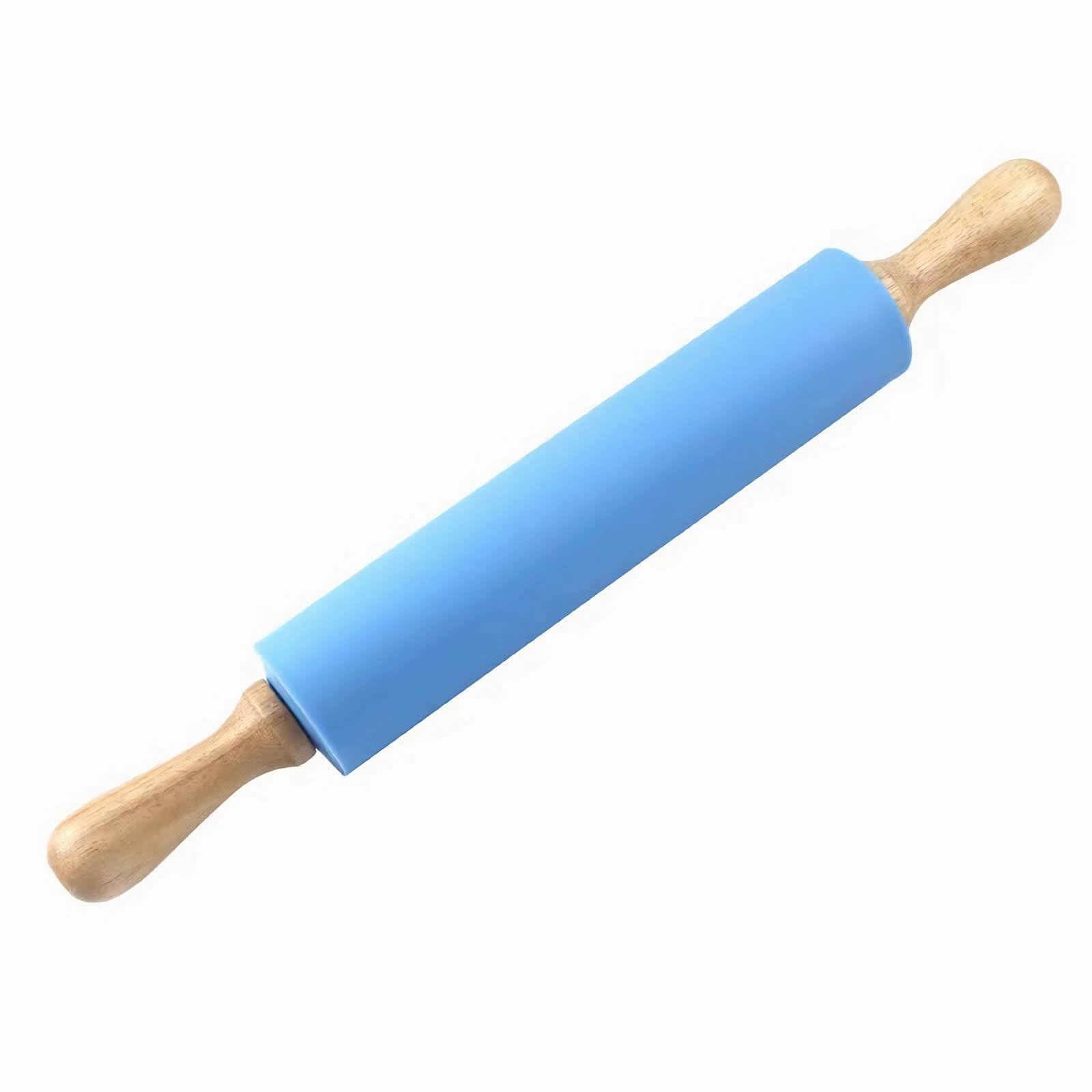 Rolling Pin For Baking,Non Stick Surface Silicone Rolling Pins With Wooden