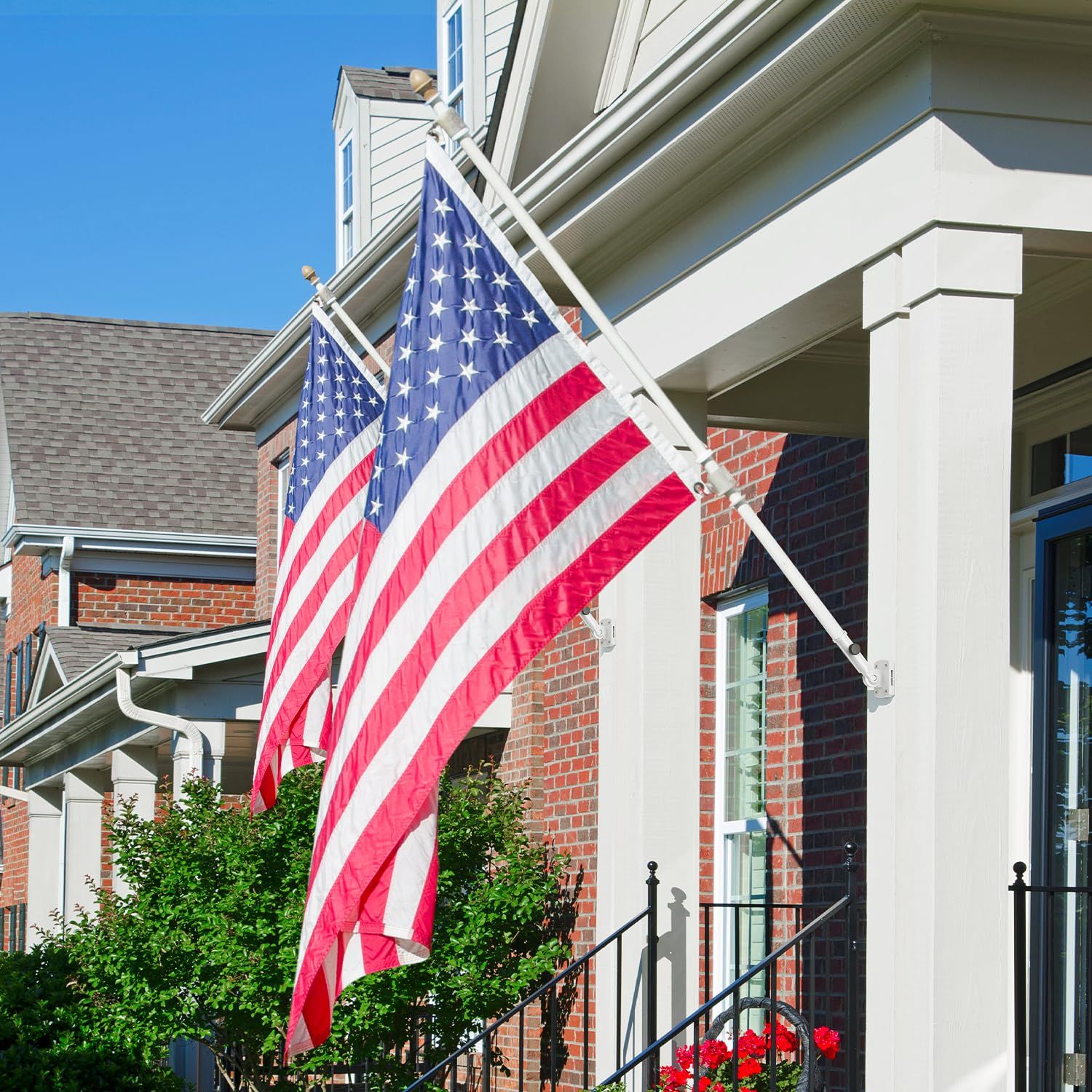 Flag Pole Holder for Outside House view 4