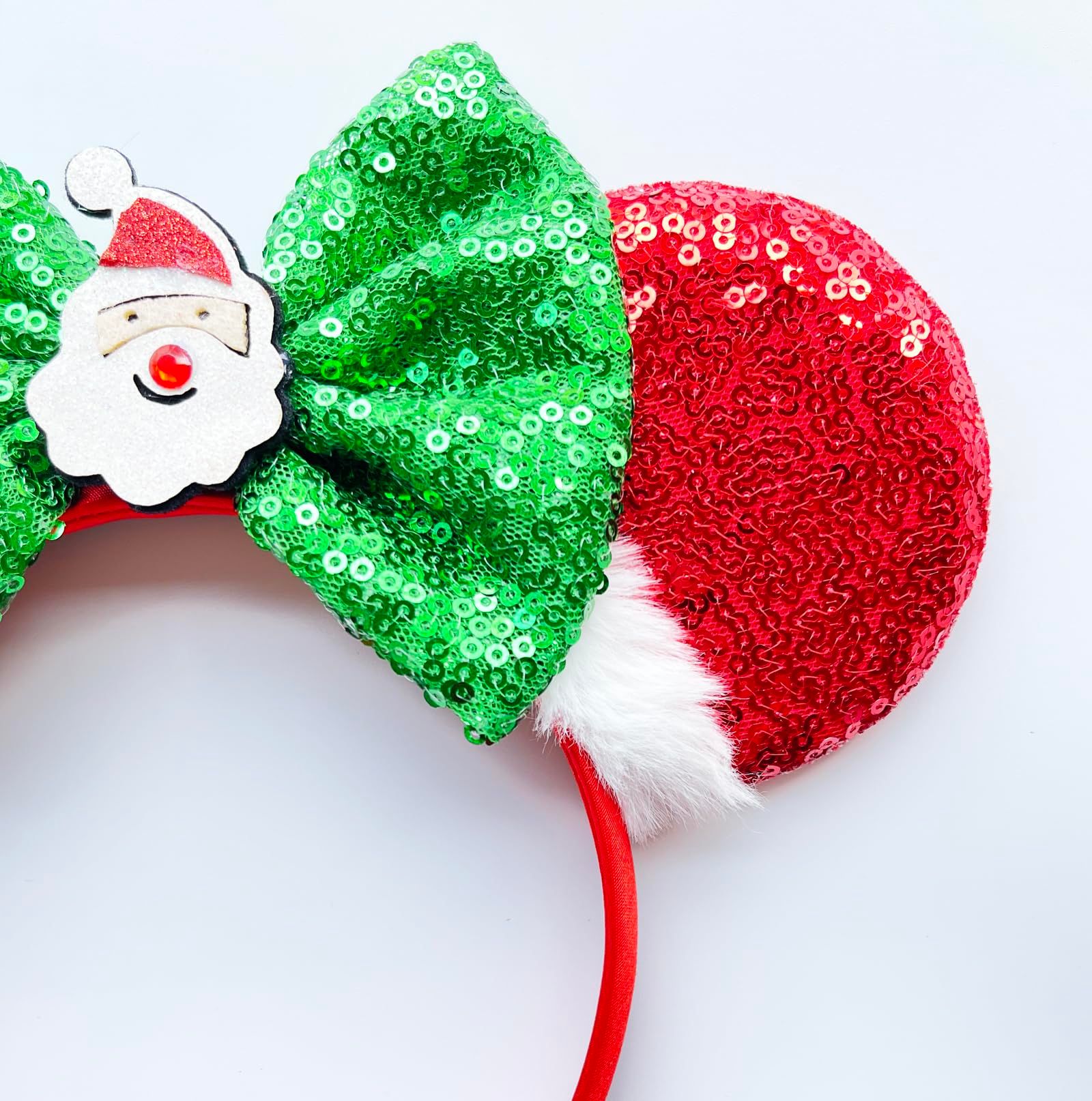 Christmas Decoration Headpiece Santa Mouse Ears Headband Christmas Eve view 3