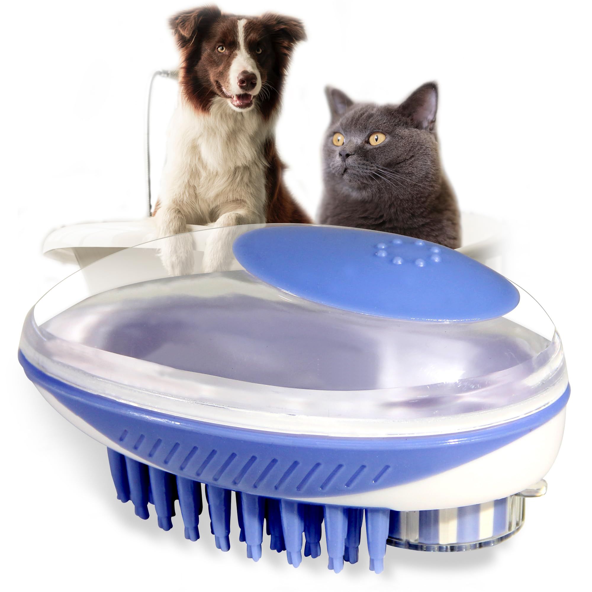 2-in-1 Bathing Massage Brush Dog Shampoo Cat Brush Dog Brush for Shedding hair