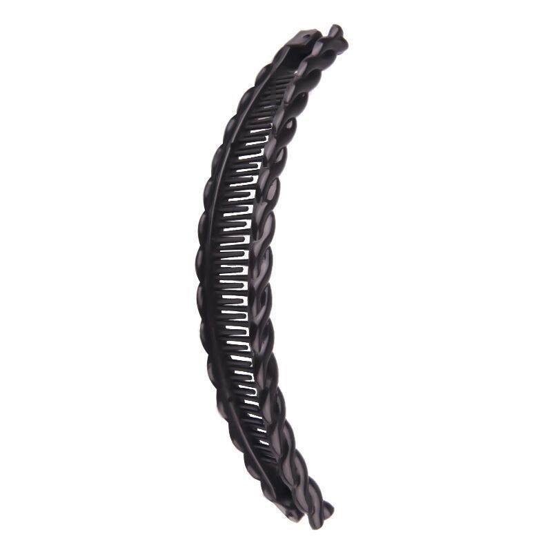 2 Pack One Black And One Brown Tort Banana Clips Fish Clips Vintage Clincher — image 1