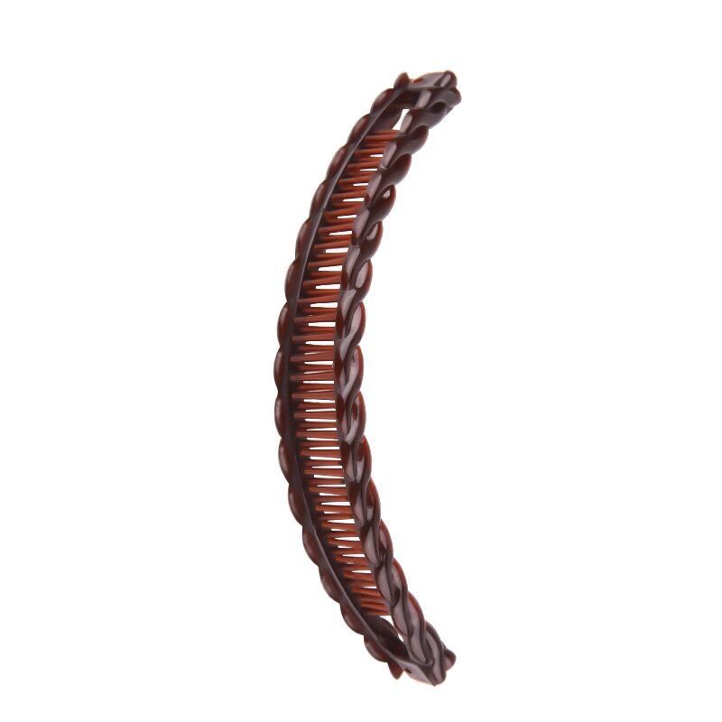 2 Pack One Black And One Brown Tort Banana Clips Fish Clips Vintage Clincher view 2