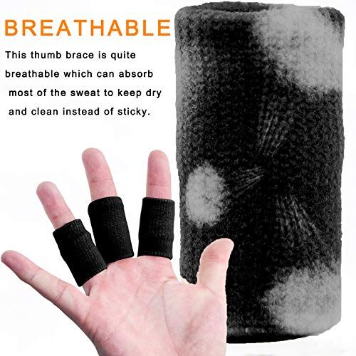 Finger Sleeves , Thumb Splint Brace For Finger Support, Breathable Elastic view 3