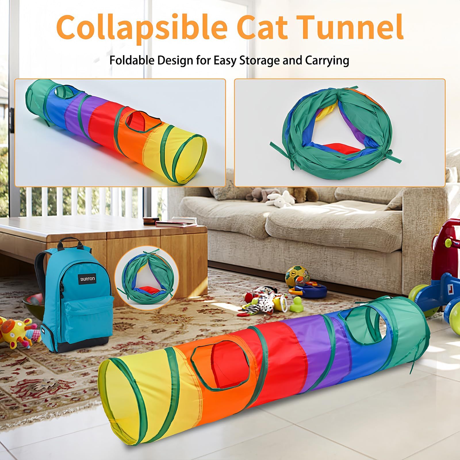 Cat Tunnel for Indoor Cats Interactive view 3