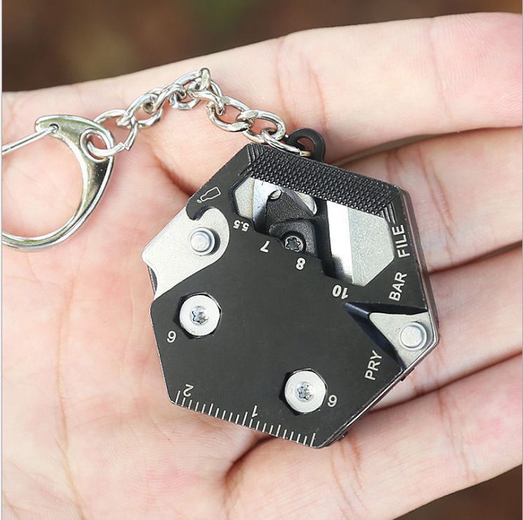 Multitool Card Key Chain – Hexagonal Kit with Micro Screw Driver Set view 4