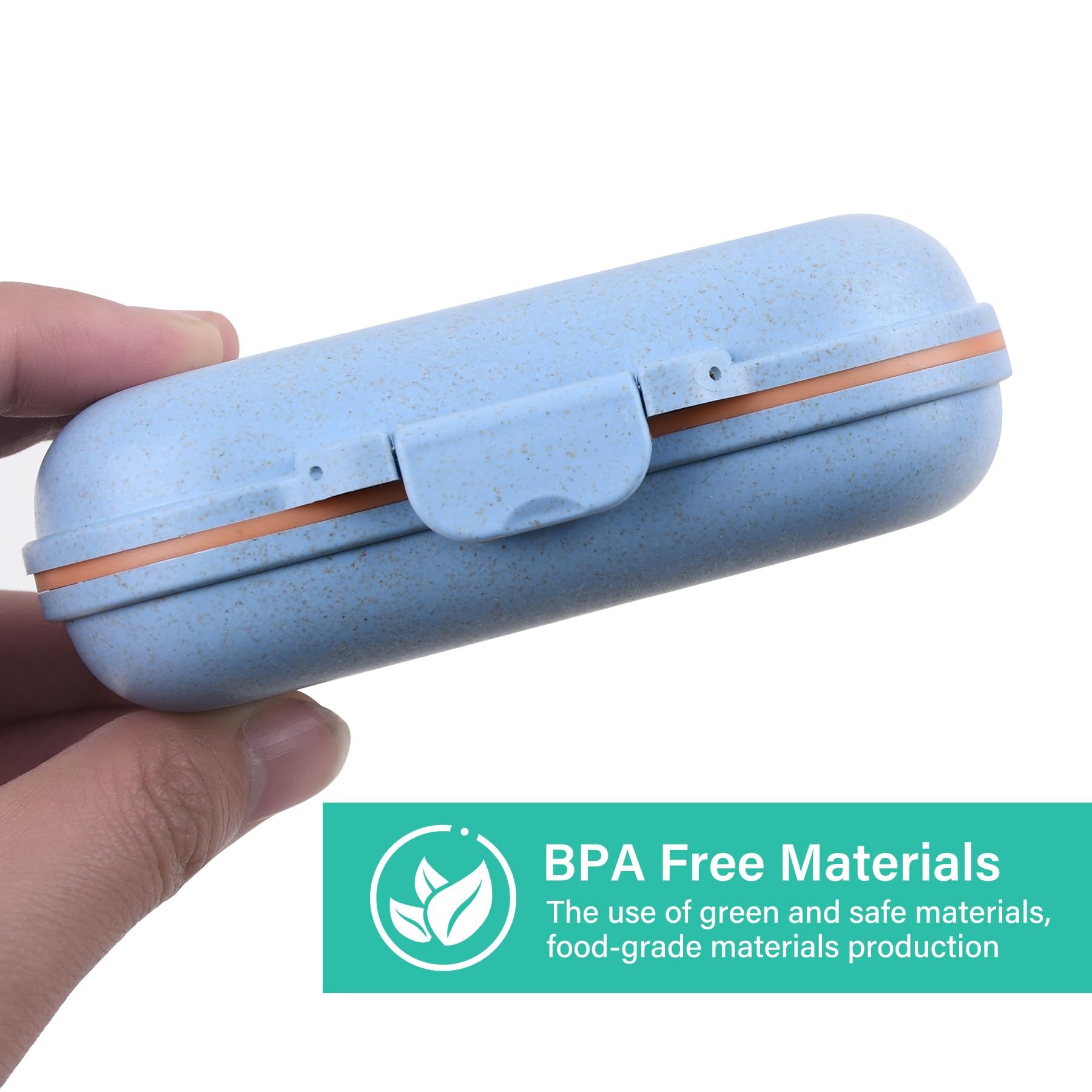 Travel Pill Organizer Small 7 Grid Compartments Pill Holder Box view 3
