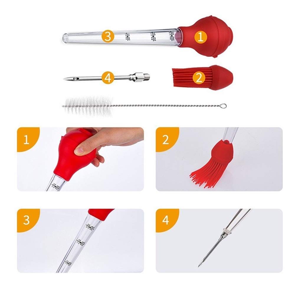 Marinade Injector Food Syringe Meat Syringe Commerical Grade Quality Rubber view 4