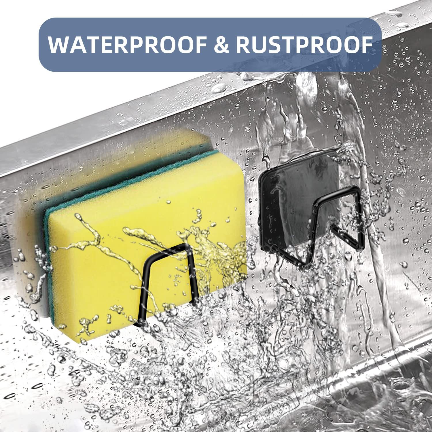 2 Pcs Sponge Holders for Kitchen Sink view 3