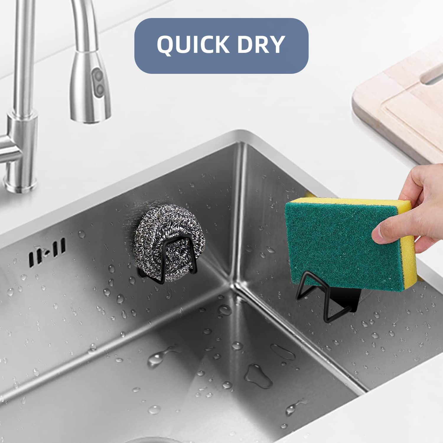 2 Pcs Sponge Holders for Kitchen Sink view 4