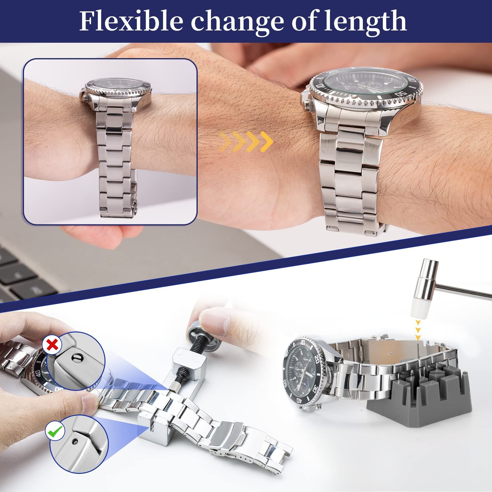 Watch Repair Kit, Professional Watch Battery Replacement Tool, Watch Link & view 3