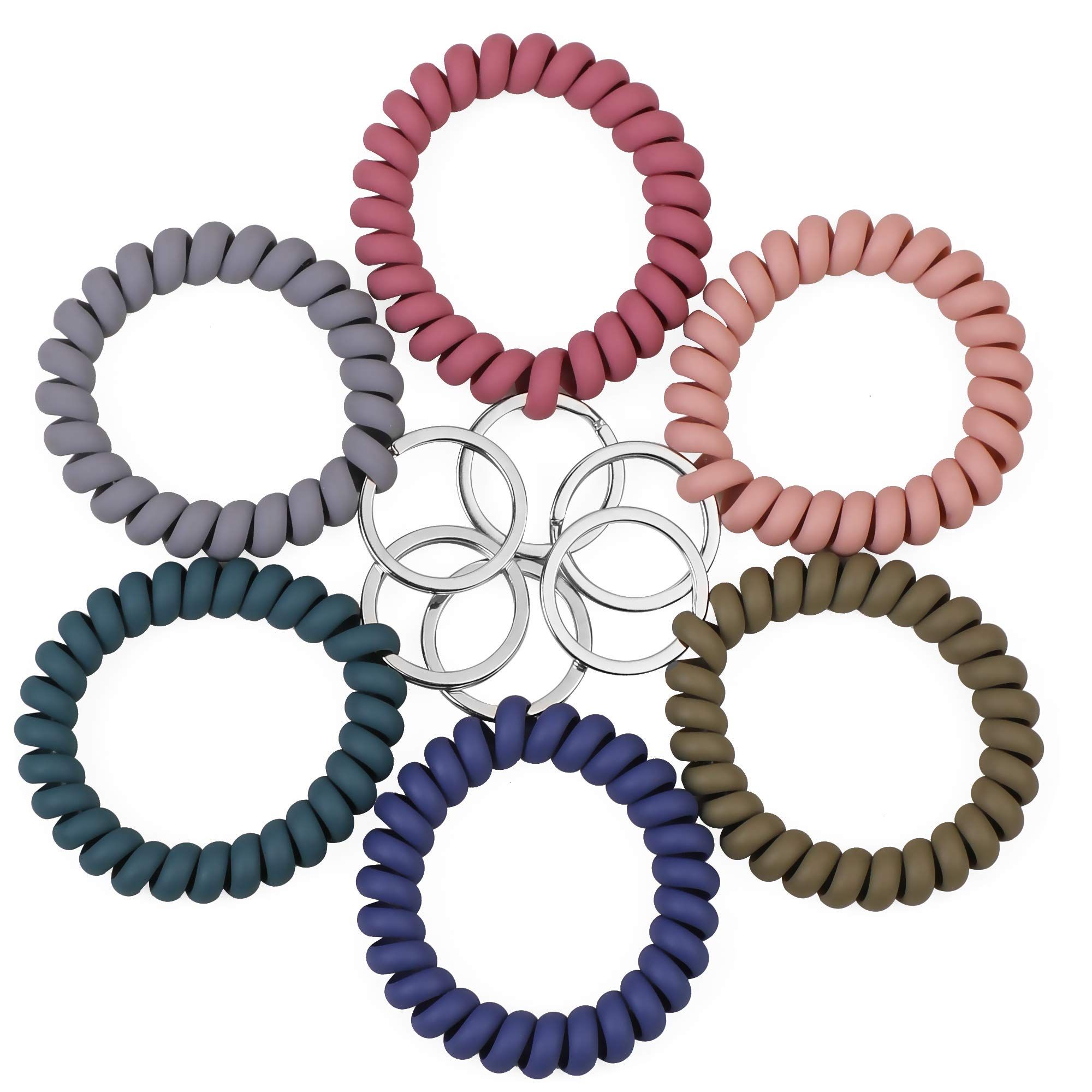 6 PCS Stretchable Wristband Wristlet Keychain Wrist Key Chain Wristlet view 2