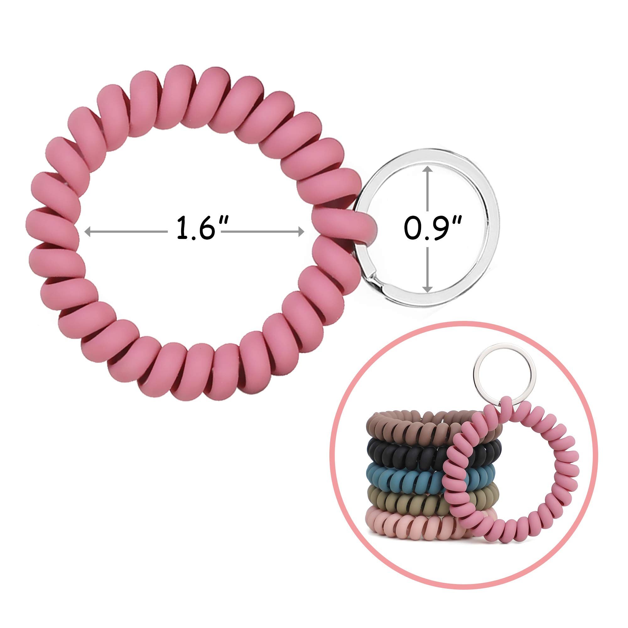 6 PCS Stretchable Wristband Wristlet Keychain Wrist Key Chain Wristlet view 3
