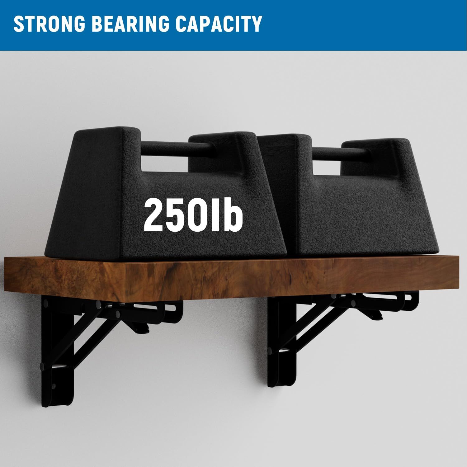 8 inch Folding Shelf Brackets view 5