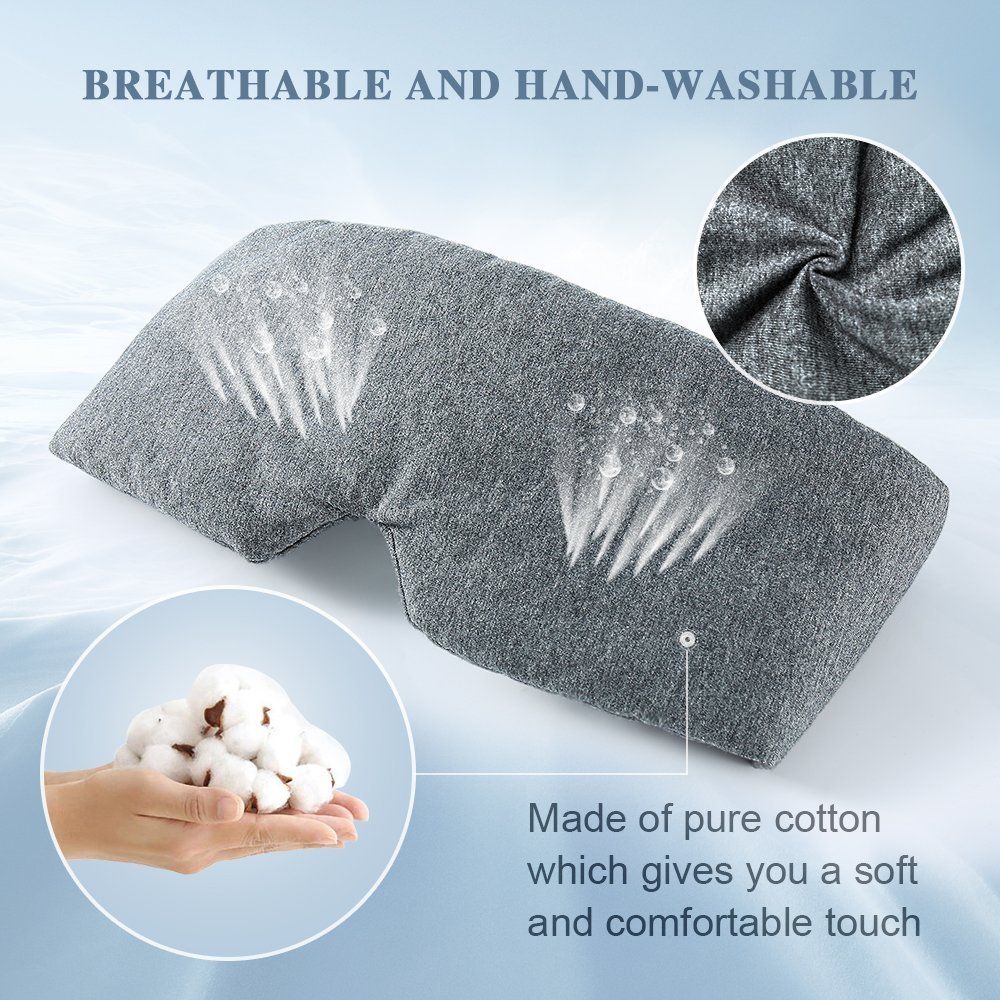 Handmade Cotton Sleep Mask Blackout - Comfortable & Breathable Eye Mask for view 4