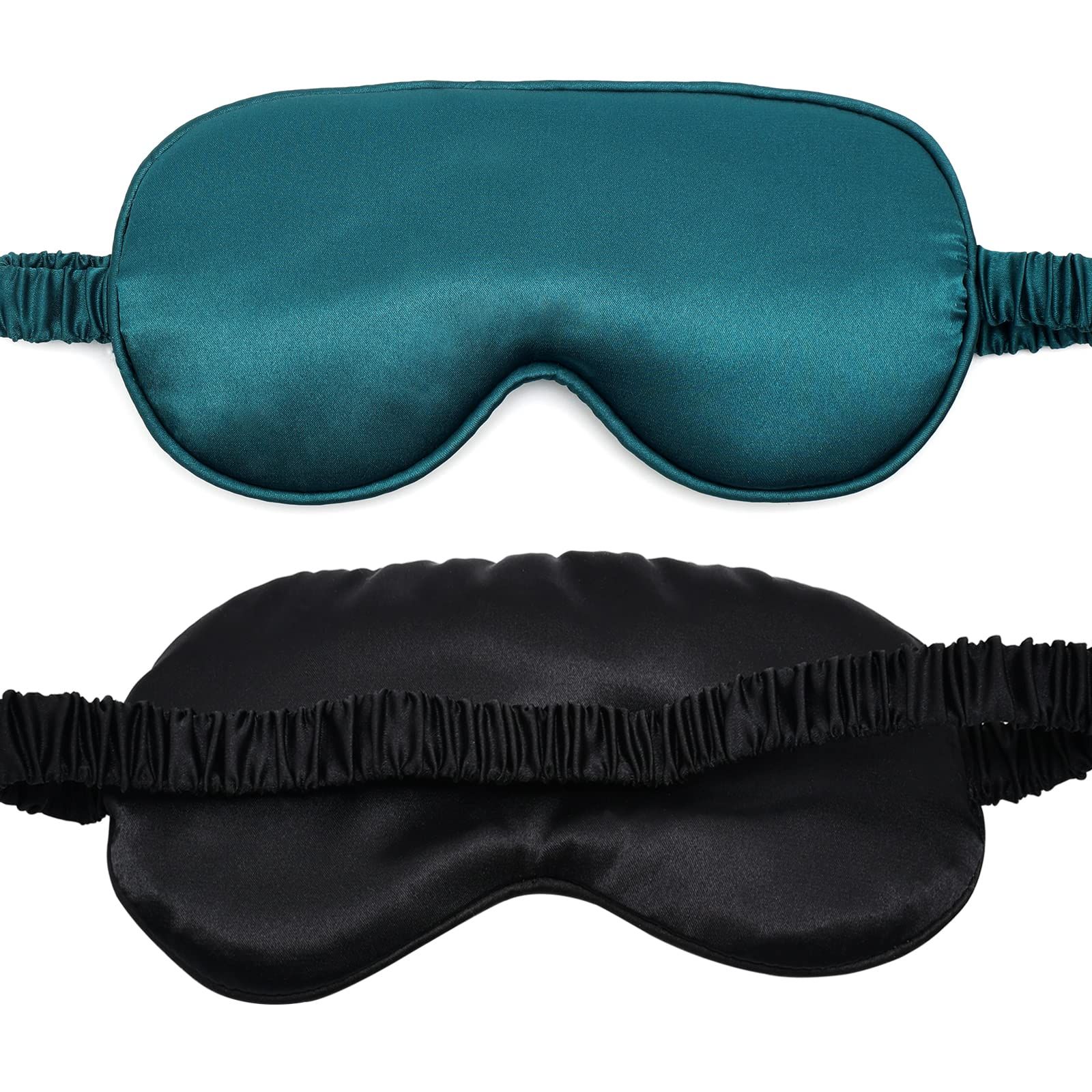 2 Pack Sleep Masks Silky Soft Satin Eye Mask Cover for Women Men Effective