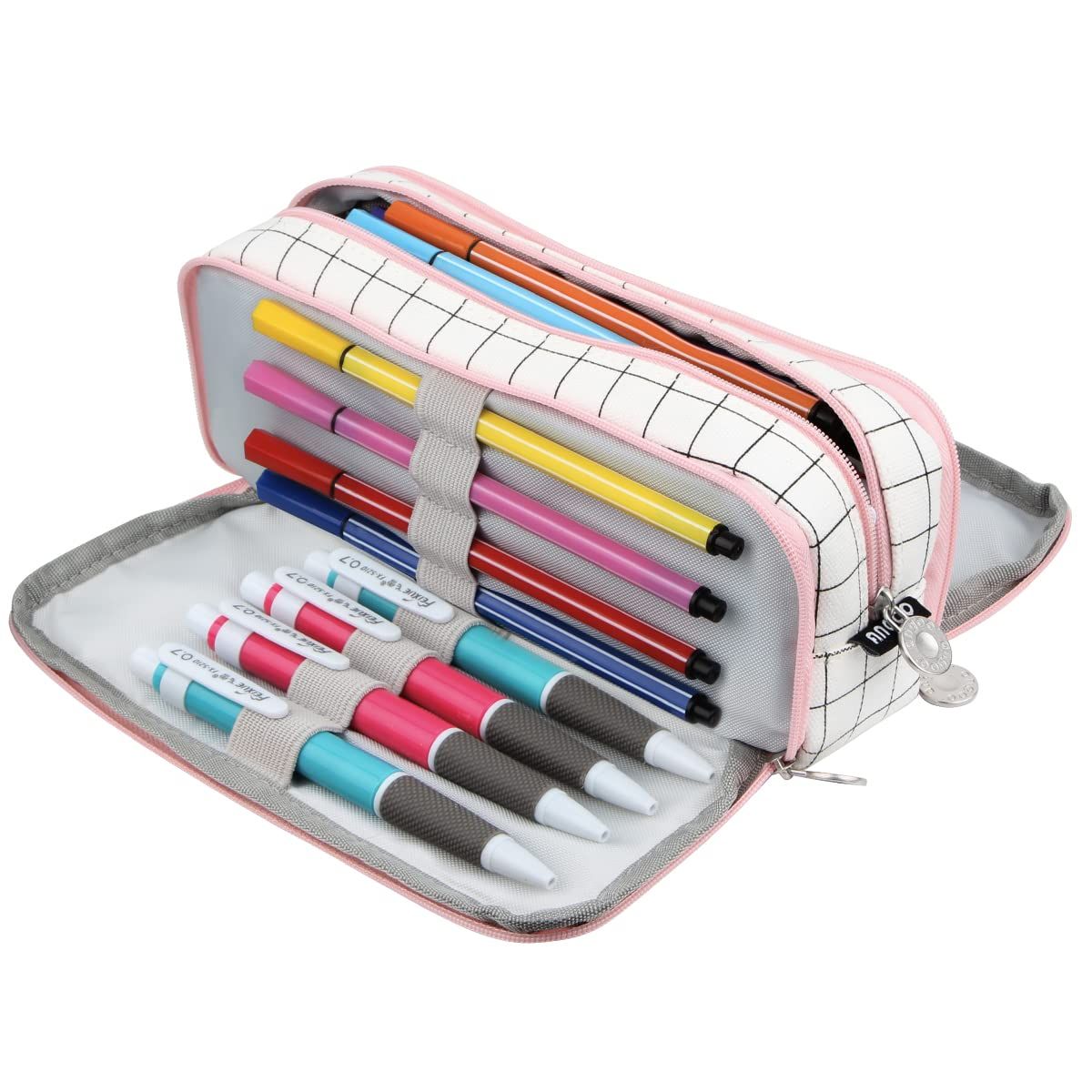 Big Capacity Pencil Case Large Storage Pencil Bag Pouch Marker 3 Compartment