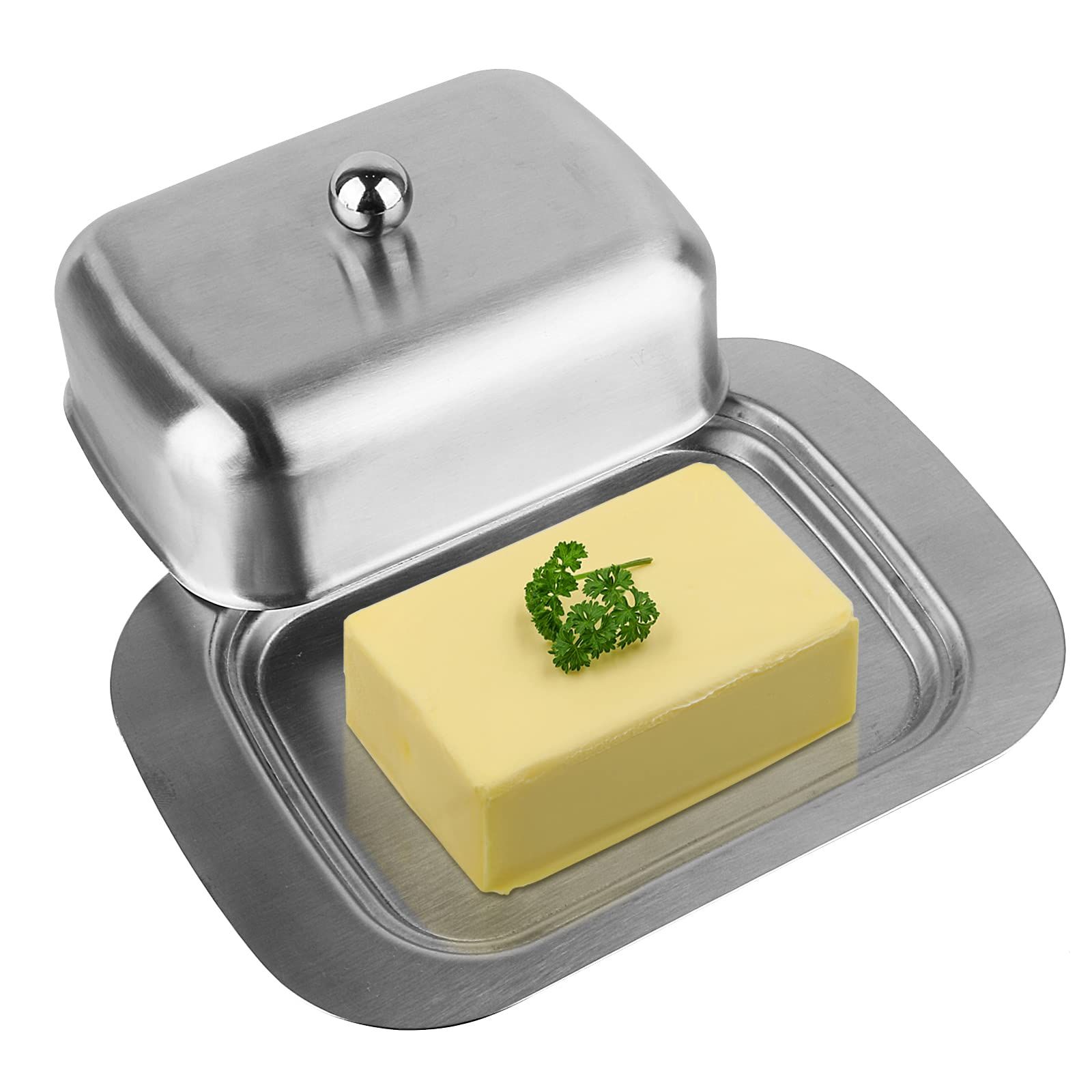 Butter Dish with Lid and Butter Spreader — image 1