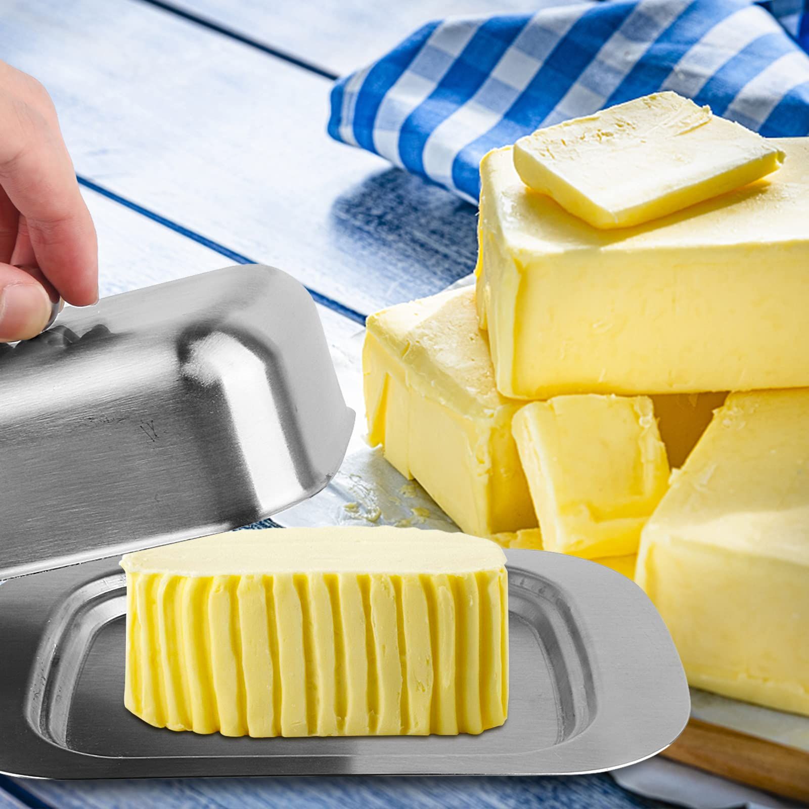 Butter Dish with Lid and Butter Spreader view 4
