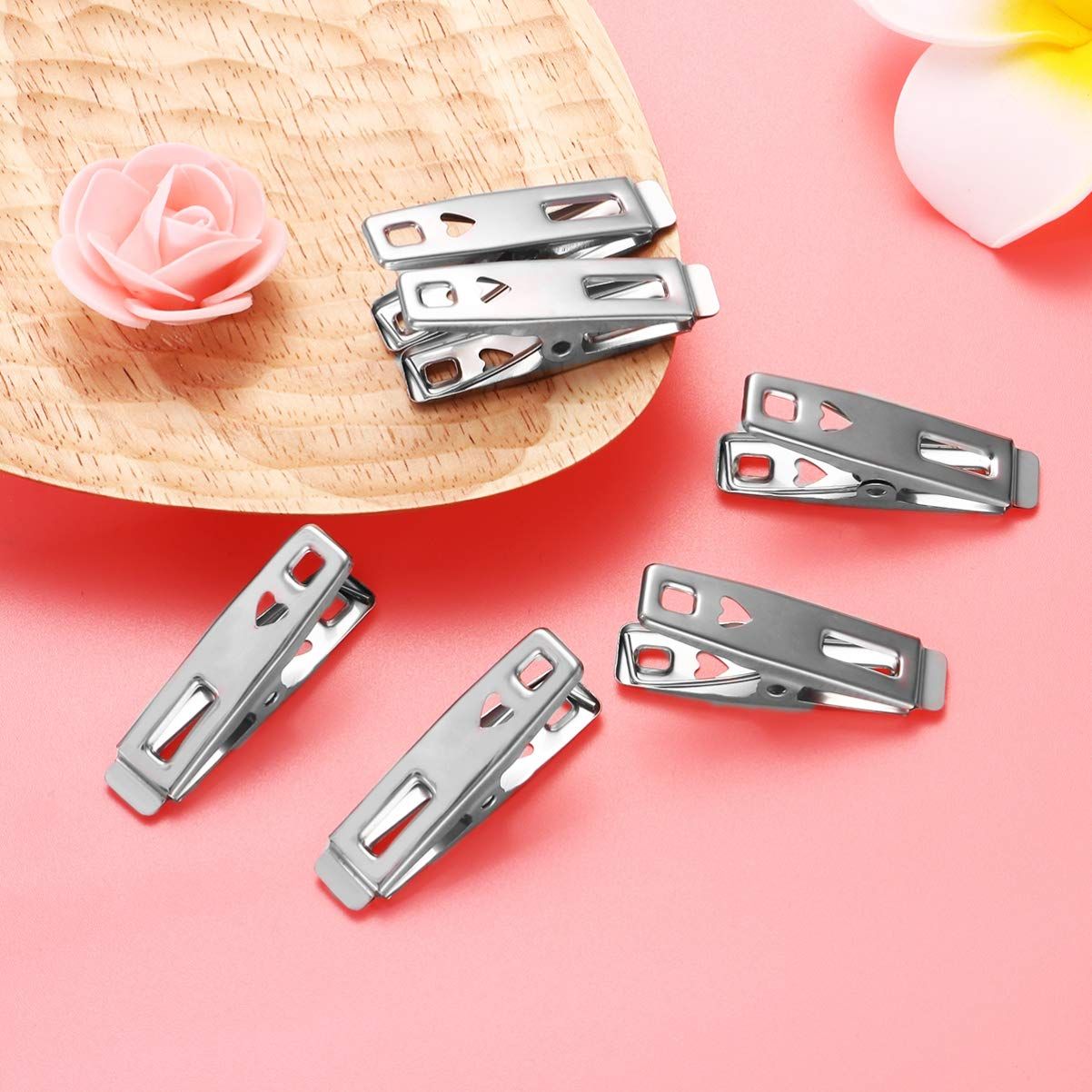 20 PCS Stainless Steel Clothespins Sock Clip Laundry 1.9inch Length with view 4