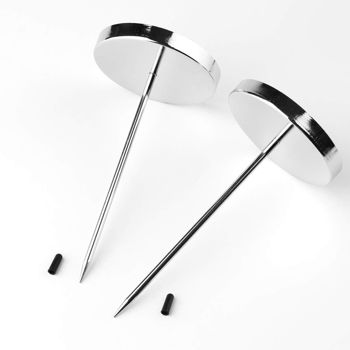 2 pcs Desk Receipt Holder Bill Fork Receipt Spike Stick Silver Restaurant view 4