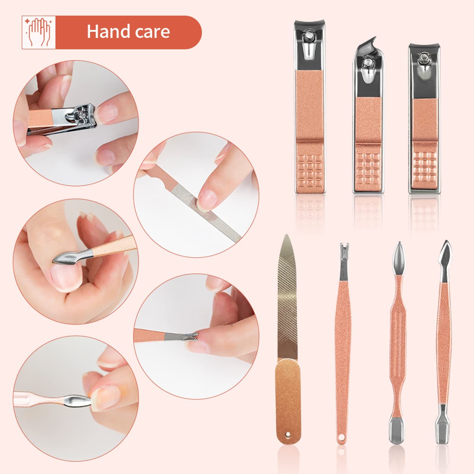 Nail Clippers Set 18 in 1 Stainless Steel Manicure Cutter Kits Nail Scissors view 2