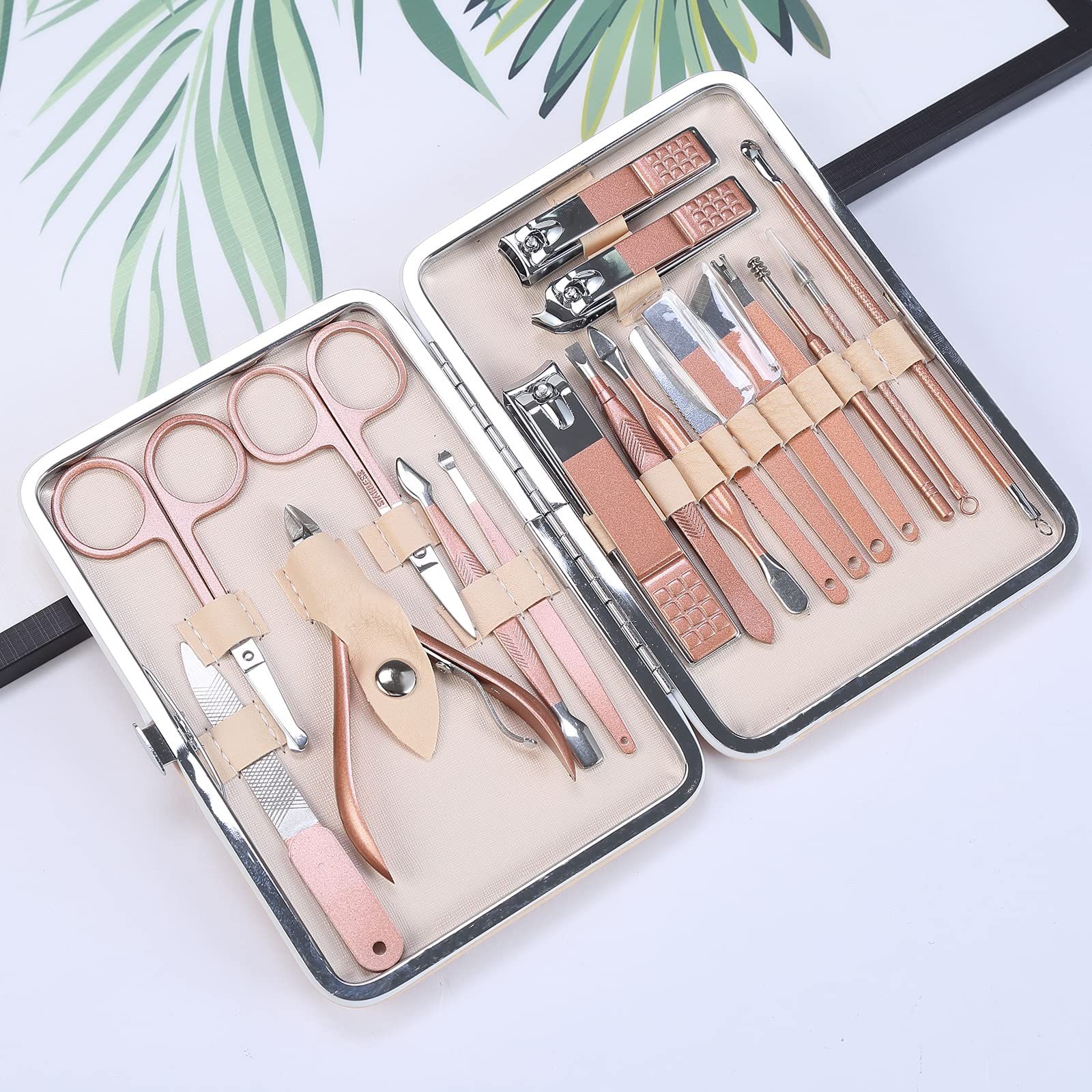 Nail Clippers Set 18 in 1 Stainless Steel Manicure Cutter Kits Nail Scissors view 5