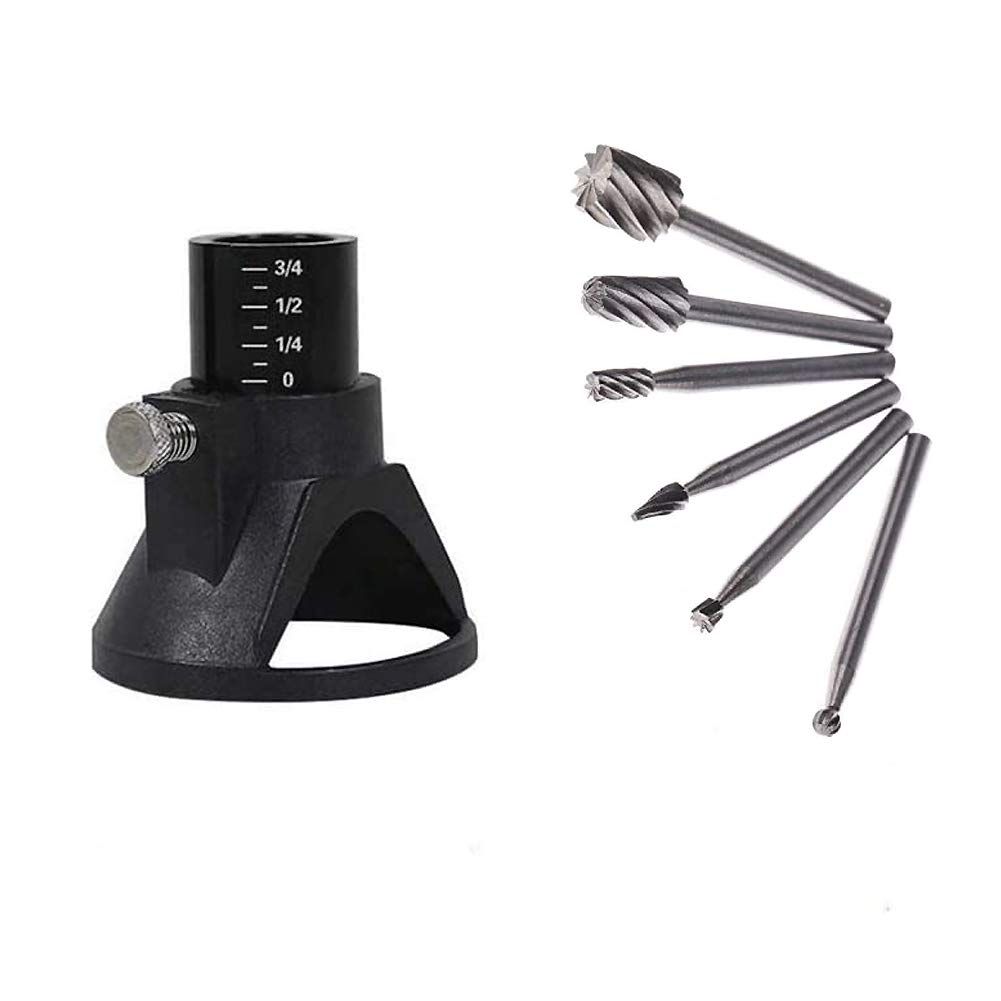6 pc HSS Routing Router Bit Engraving Burr Bits Wood Carving Tool Rotary Drill view 3