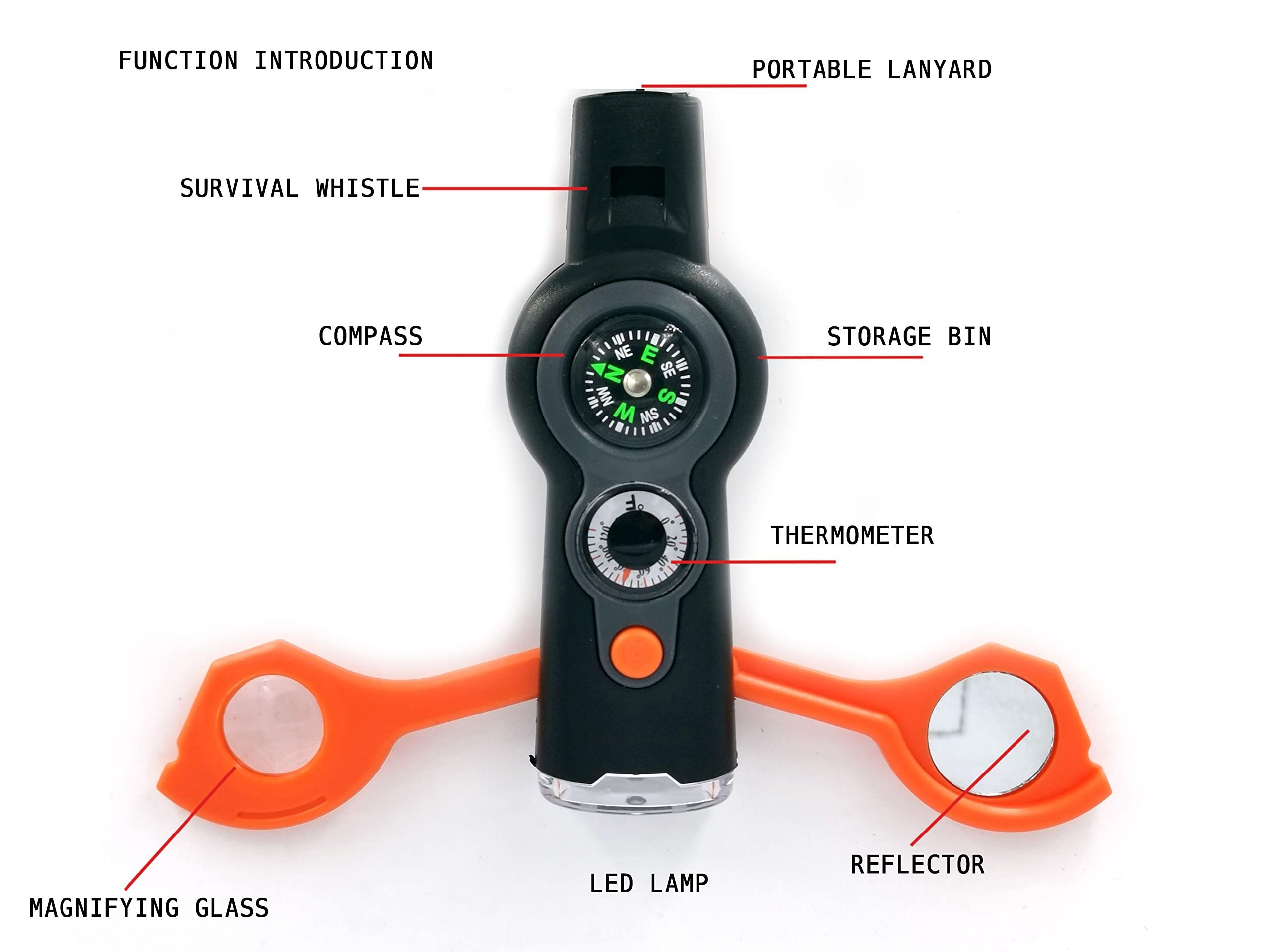 Emergency Whistle with Lanyard Safety Whistle Camping Hike Rescue Signal view 2