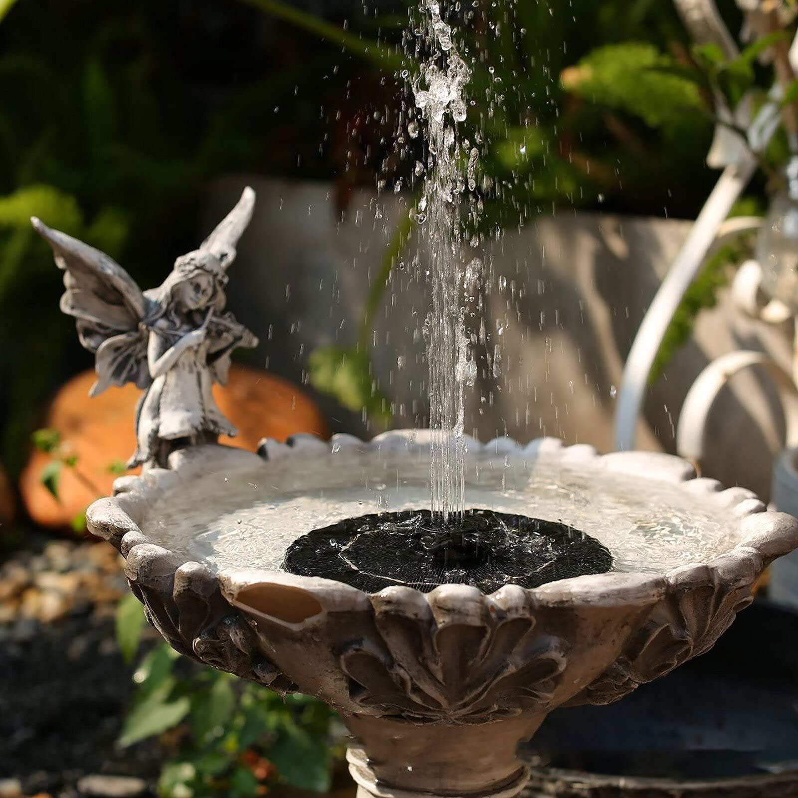 Solar Fountain, Solar Powered Bird Bath Fountain Pump with 6 Nozzles Solar view 3