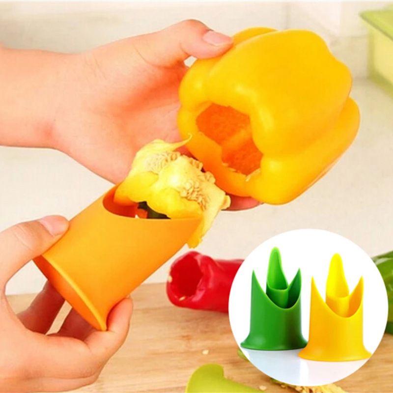 Pepper Corer Tool | 2Pcs Vegetables Core Separator Gadget | Professional view 3