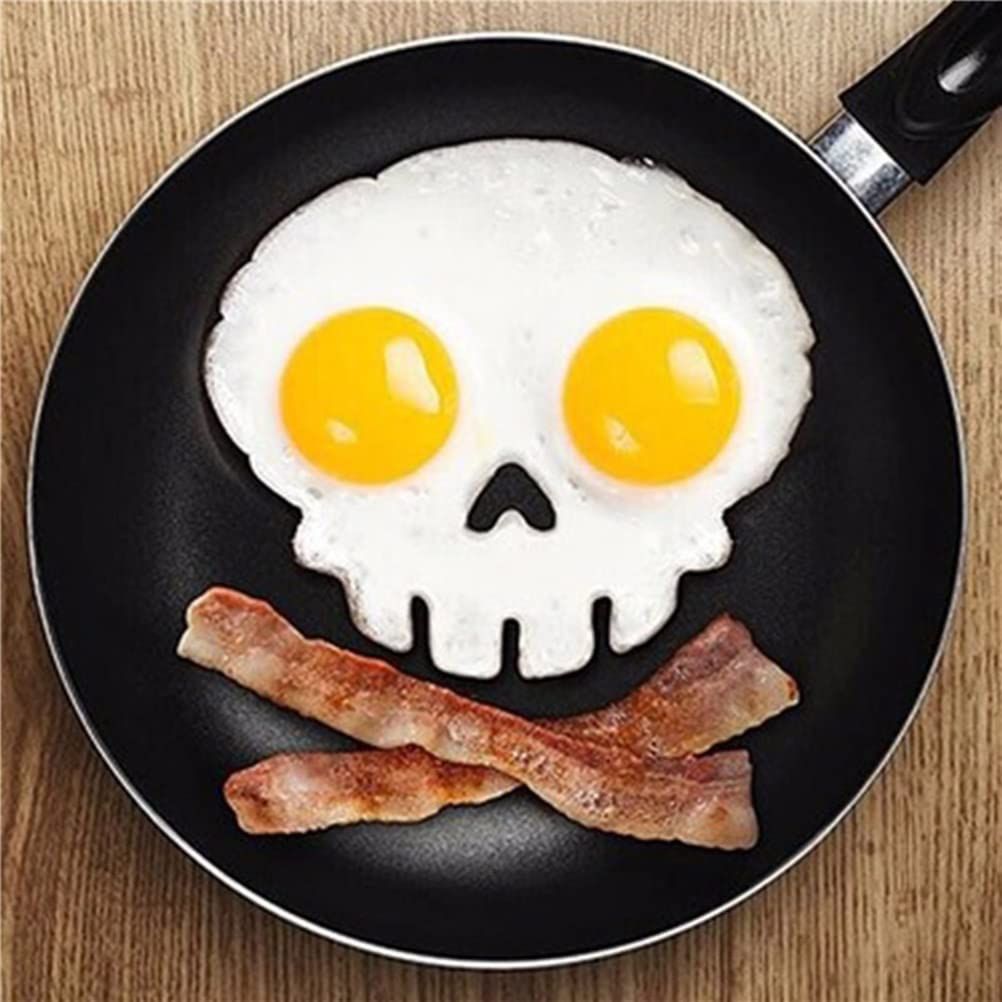 Funny Skeleton Head Breakfast Fried Egg view 2