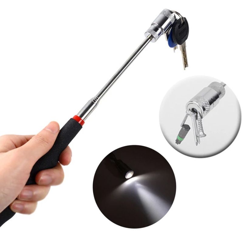 Magnetic Pick up Tool Extendable Magnet Stick with Lights 8 LB Telescoping view 5