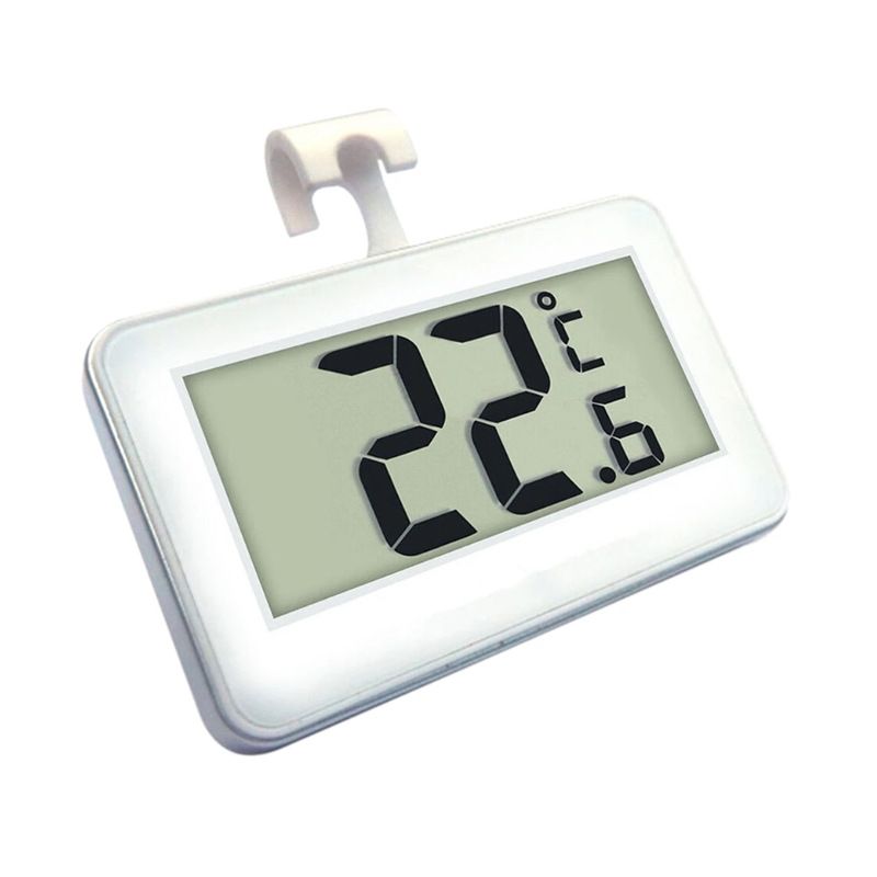 Refrigerator Thermometer Foldable Waterproof Large Thermometer with Digital