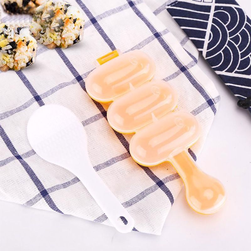 Rice Ball Maker Mold with Rice Paddle - Sushi Maker Rice Ball Mold Rice Molds view 3