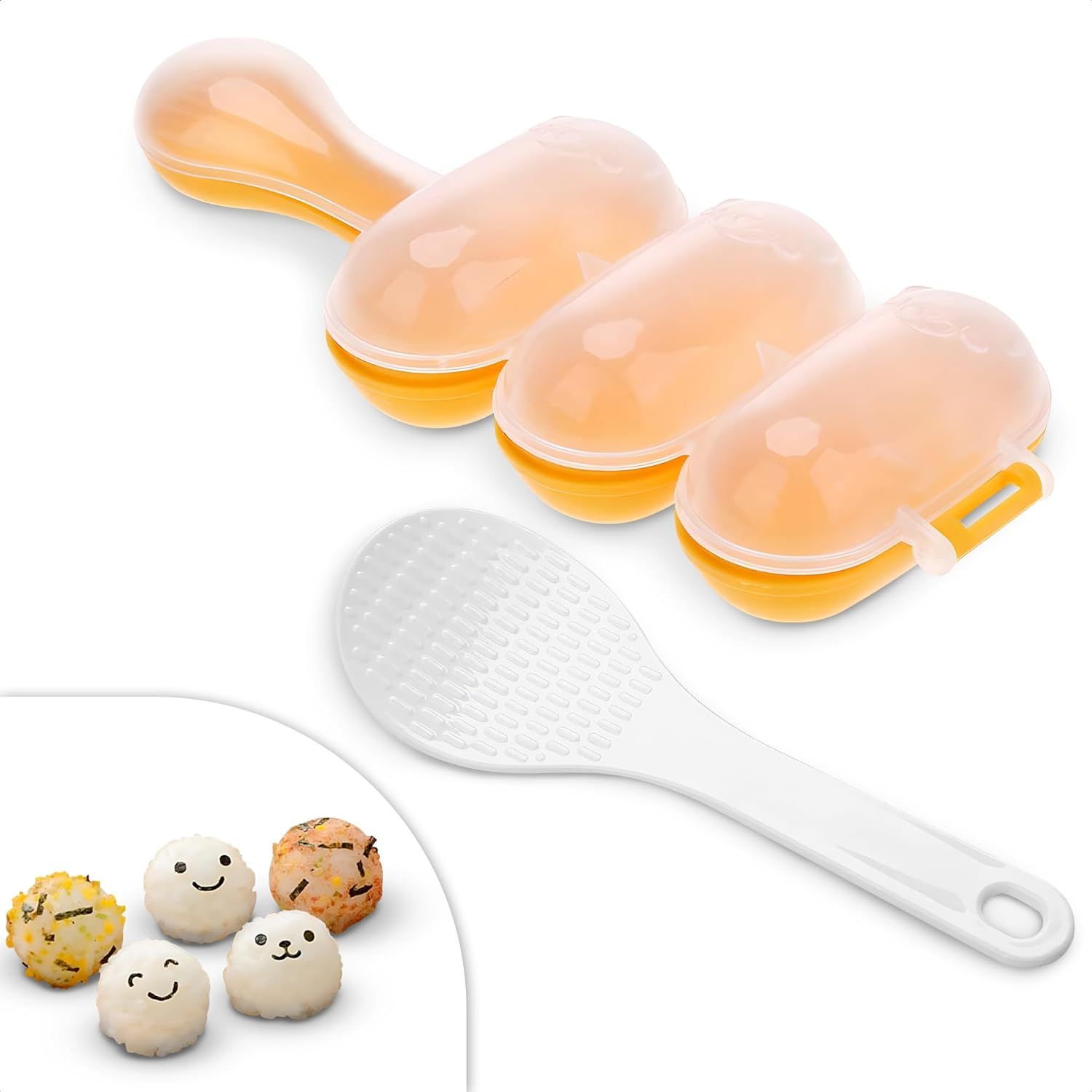 Rice Ball Maker Mold with Rice Paddle - Sushi Maker Rice Ball Mold Rice Molds view 5