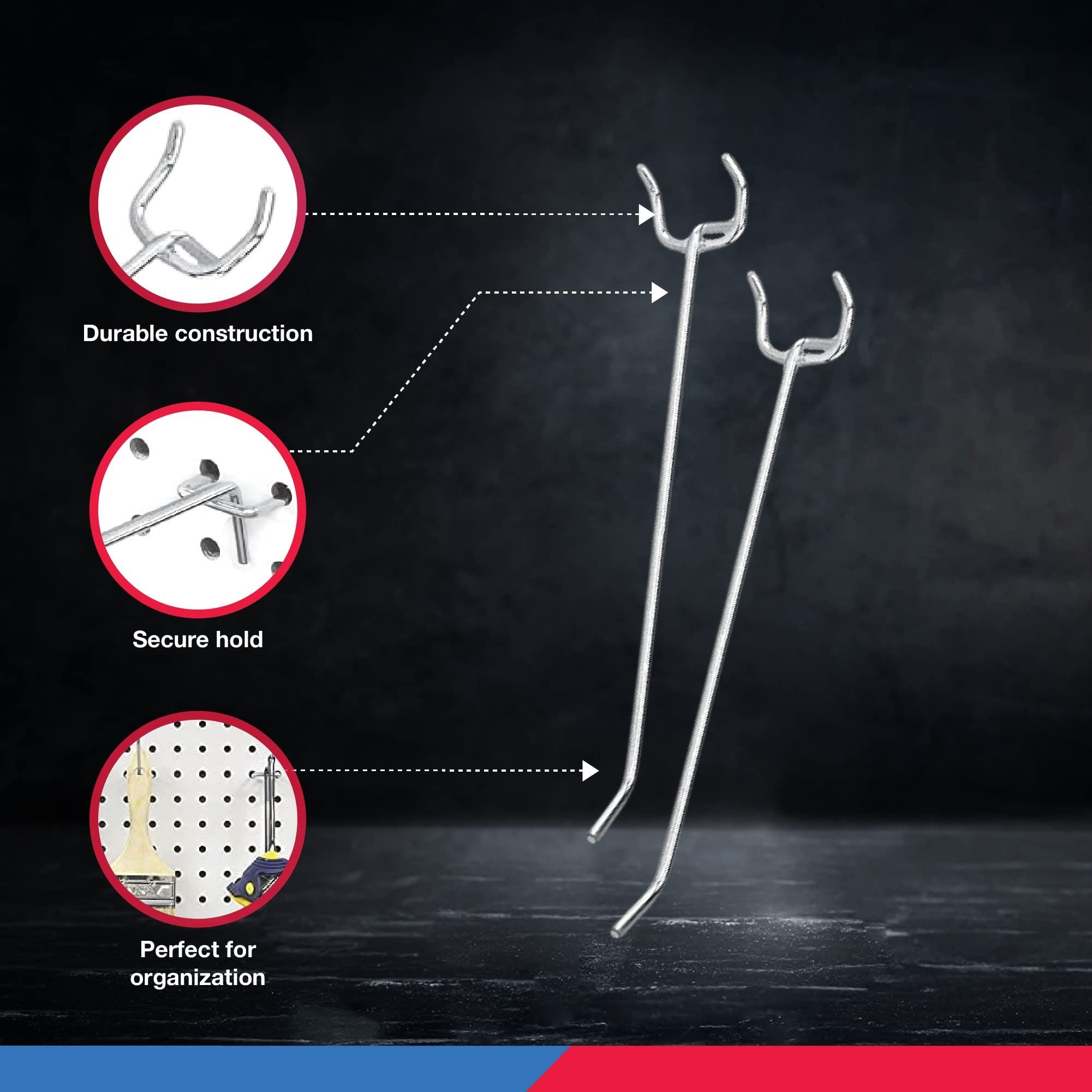 6” Pegboard Hook Organizer Kit view 4