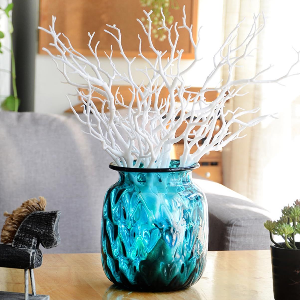 6 Pcs Home Decor Flower Vase Artificial Tree Branches White Vases for Flowers view 3